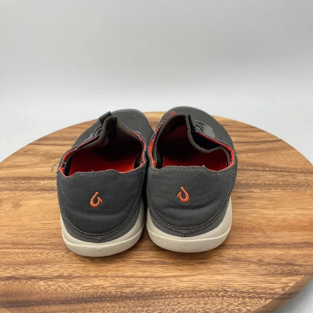 OluKai Moku Pae Shoes Mens Size 9 Gray Casual Comfort Walking Boat Sneakers
